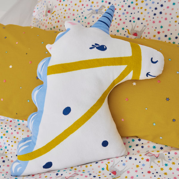 JOULES Galaxy Unicorn Rectangular Scatter Cushion With Filling